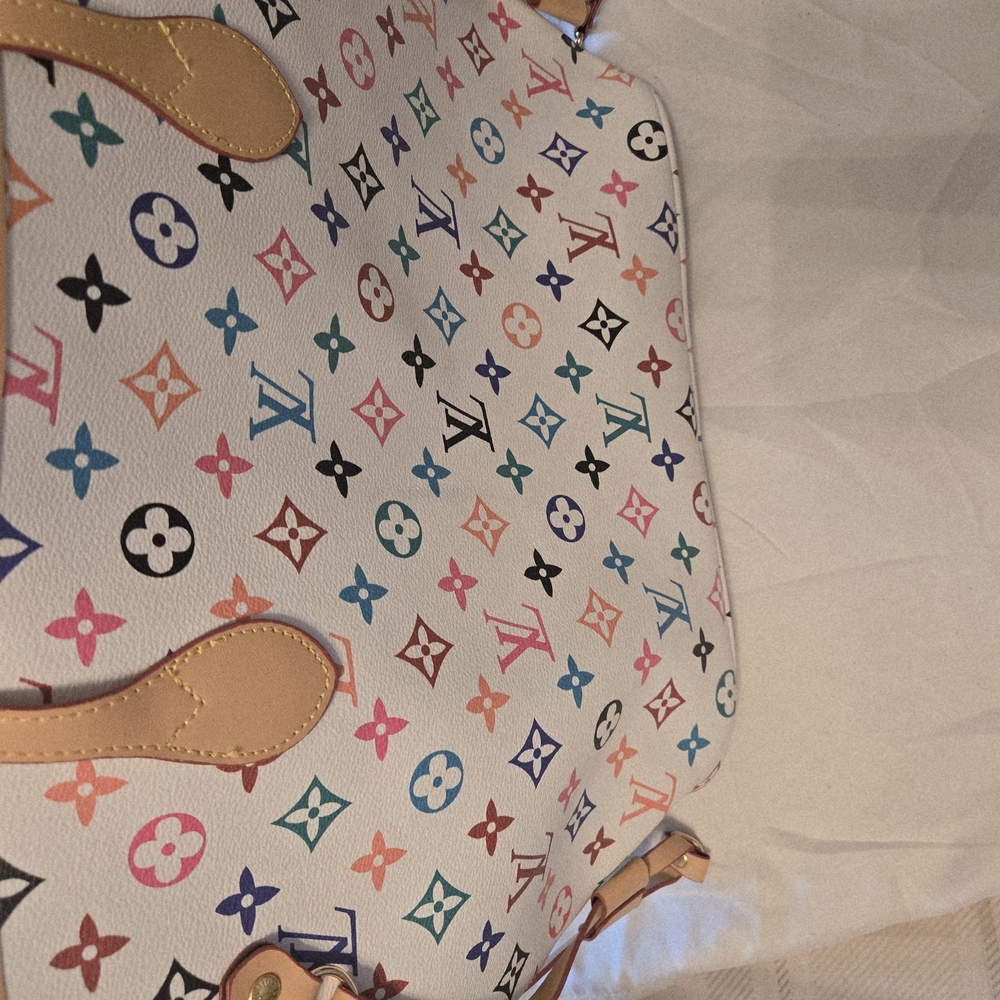 Neverfull Colorful Monogram Canvas Bag - Picture 4 of 9